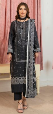 AYRA Chamki Lawn 3PC Suit Vol 2K25 – Eid 2025 festive wear with chamki shirt, dupatta, and airjet trouser – Shahbaz Fabrics.
