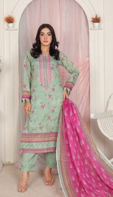 AYRA Chamki Lawn 3PC Suit – Eid 2025 Wholesale at Shahbaz Fabrics