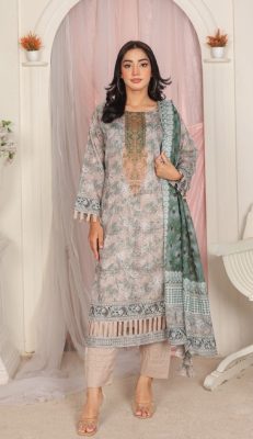 AYRA Chamki Lawn 3PC Suit – Eid 2025 Wholesale at Shahbaz Fabrics