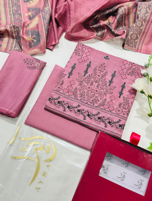 Ayra by Shahbaz Fabrics Eid 2025 EMB Lawn 3PC Suit – Embroidered Shirt, Jacquard Dupatta, Airjet Trouser – Wholesale Ladies Collection