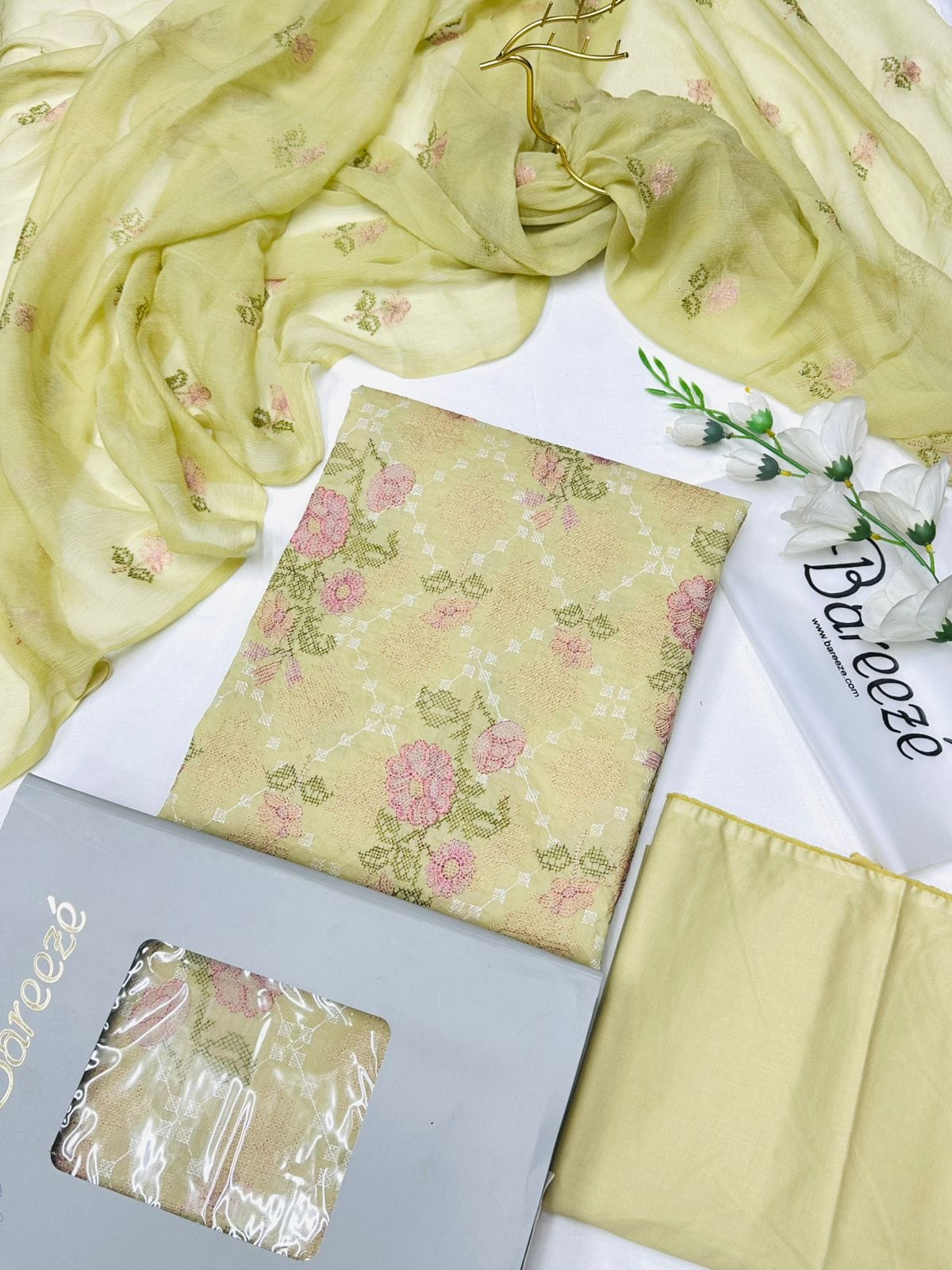 Breeze Emb 3pc Lawn Eid Collection Wholesale