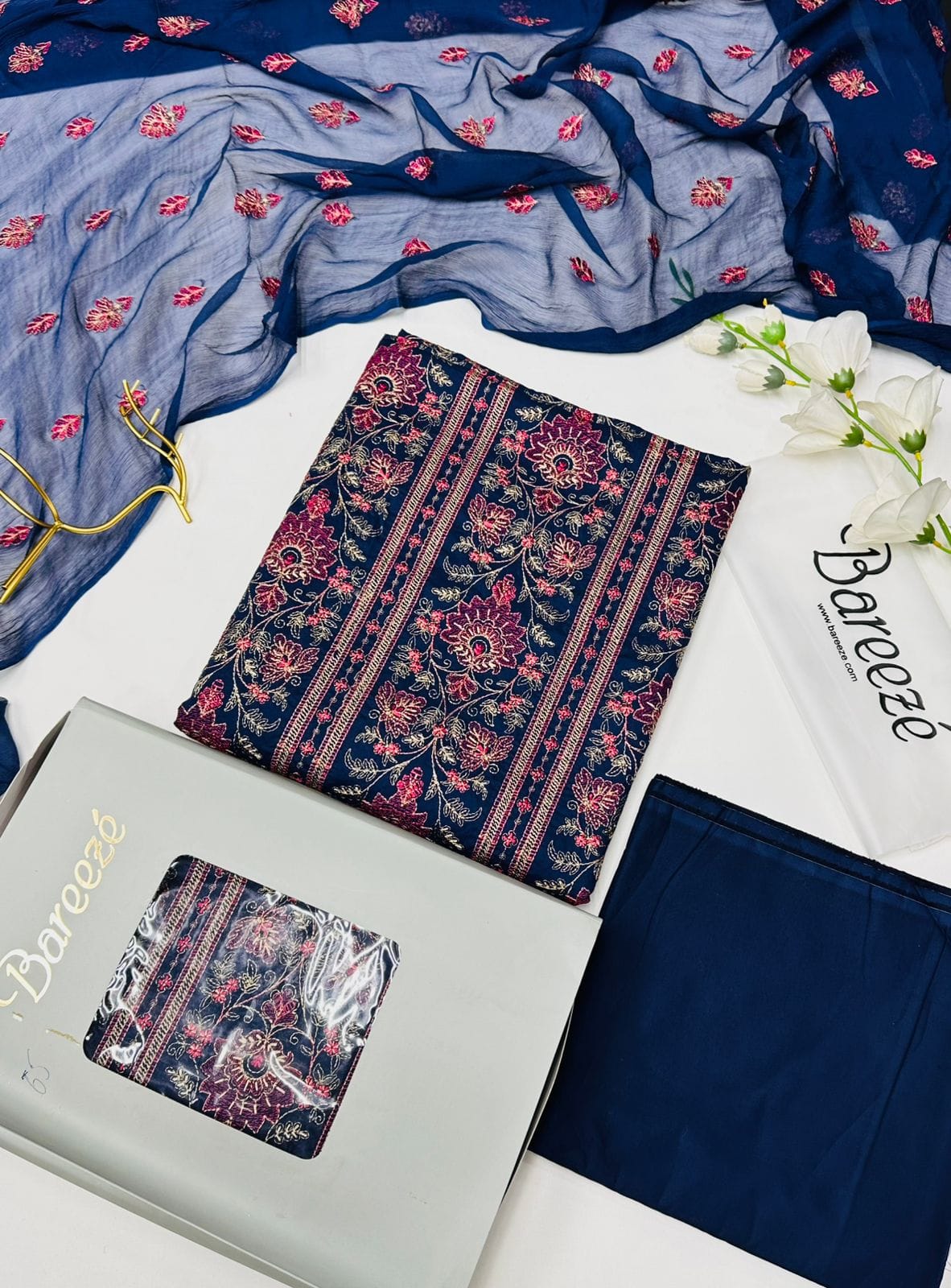 Breeze Emb 3pc Lawn Eid Collection Wholesale