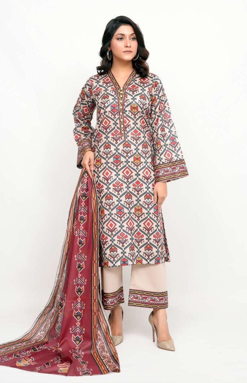 Bronze by Shama 3PC Lawn Suit with Voile Dupatta – Eid 2025 Wholesale
