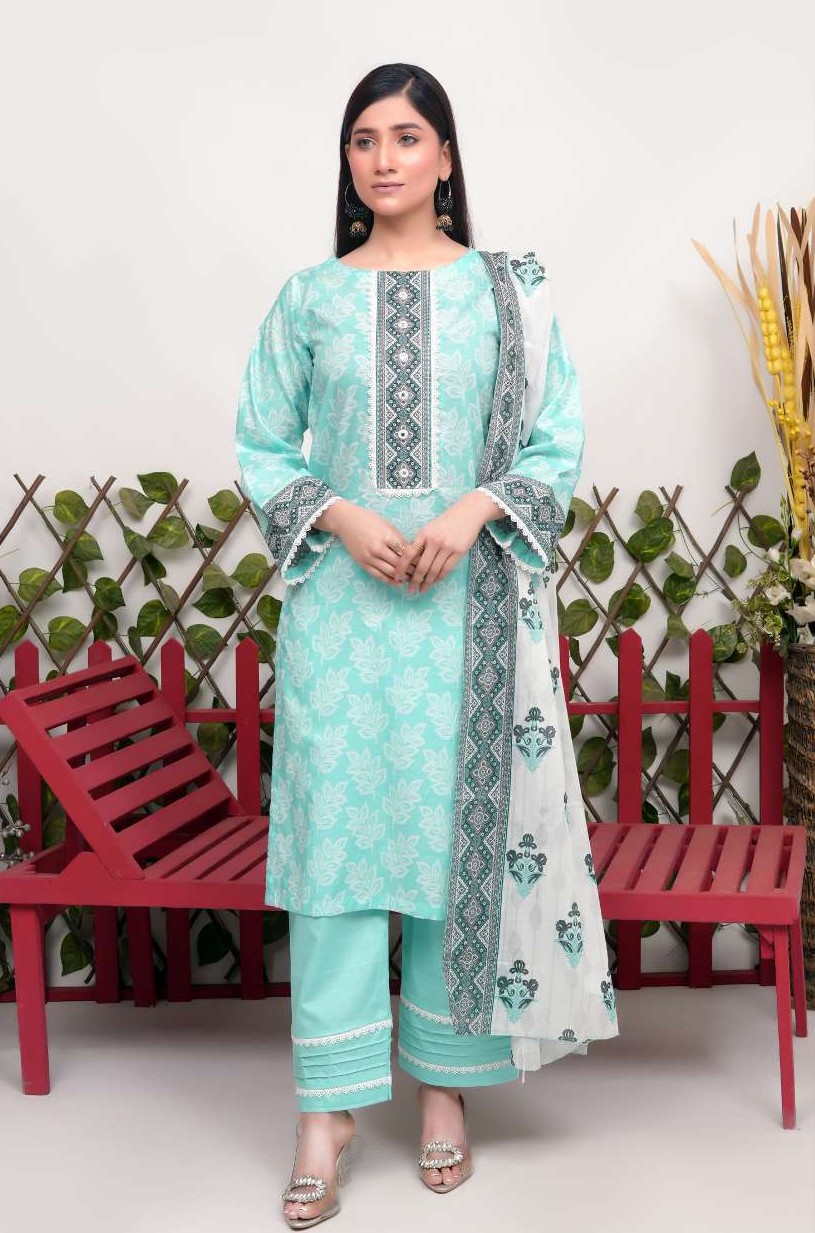 Bronze by Shama 3PC Lawn Suit with Voile Dupatta – Eid 2025 Wholesale