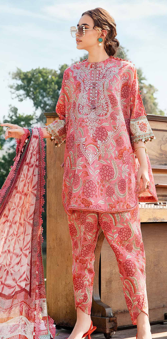 Maria B Printed Lawn 3PC Suit – Wholesale Unstitched at Shahbaz Fabric Store