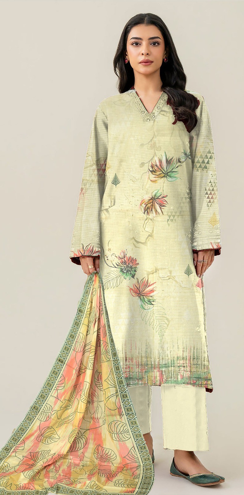 Heer Designer Bana Dora 3PC Printed Lawn Suit – Wholesale Lawn Collection