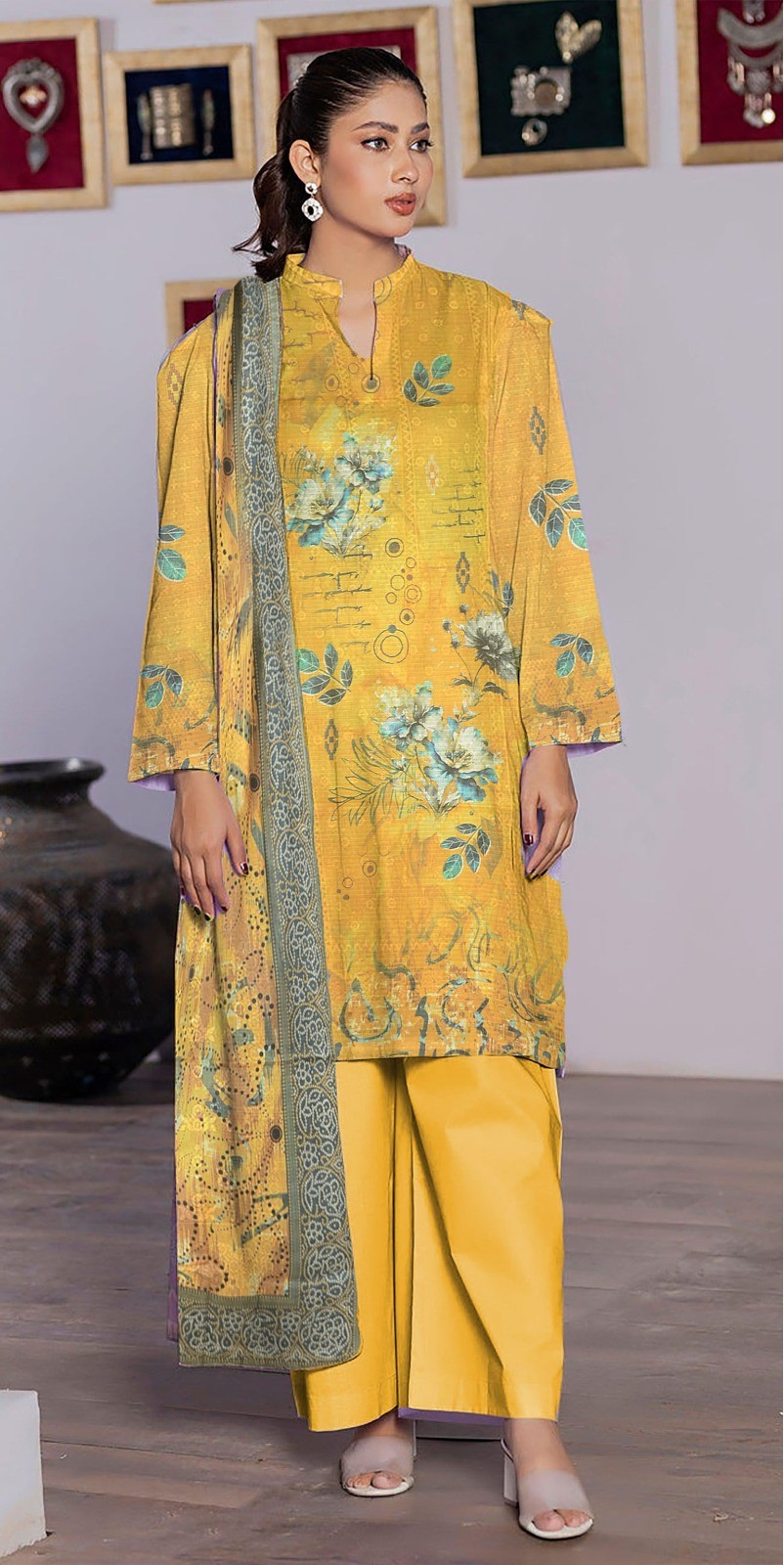 Heer Designer Bana Dora 3PC Printed Lawn Suit – Wholesale Lawn Collection