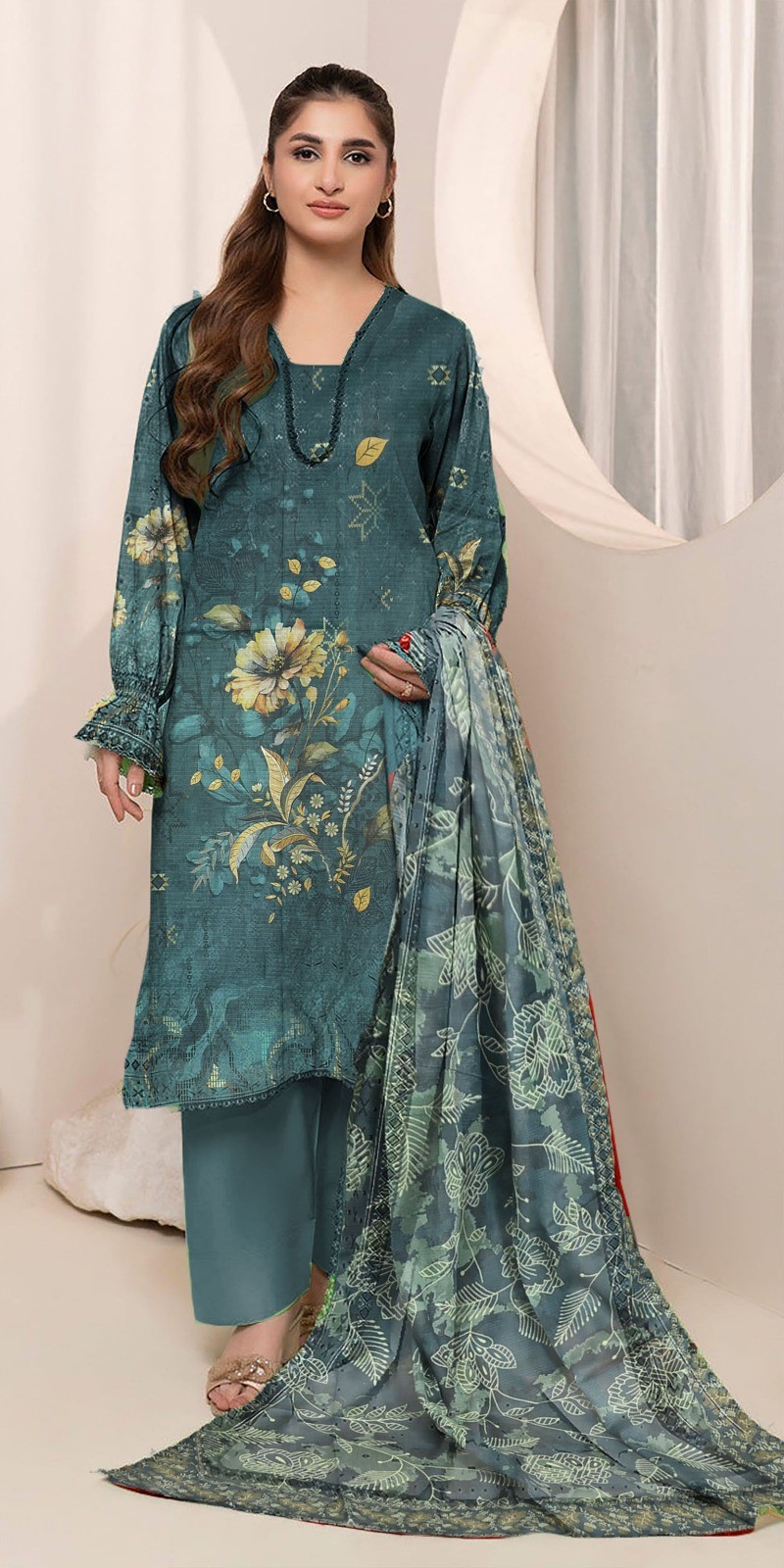 Heer Designer Bana Dora 3PC Printed Lawn Suit – Wholesale Lawn Collection