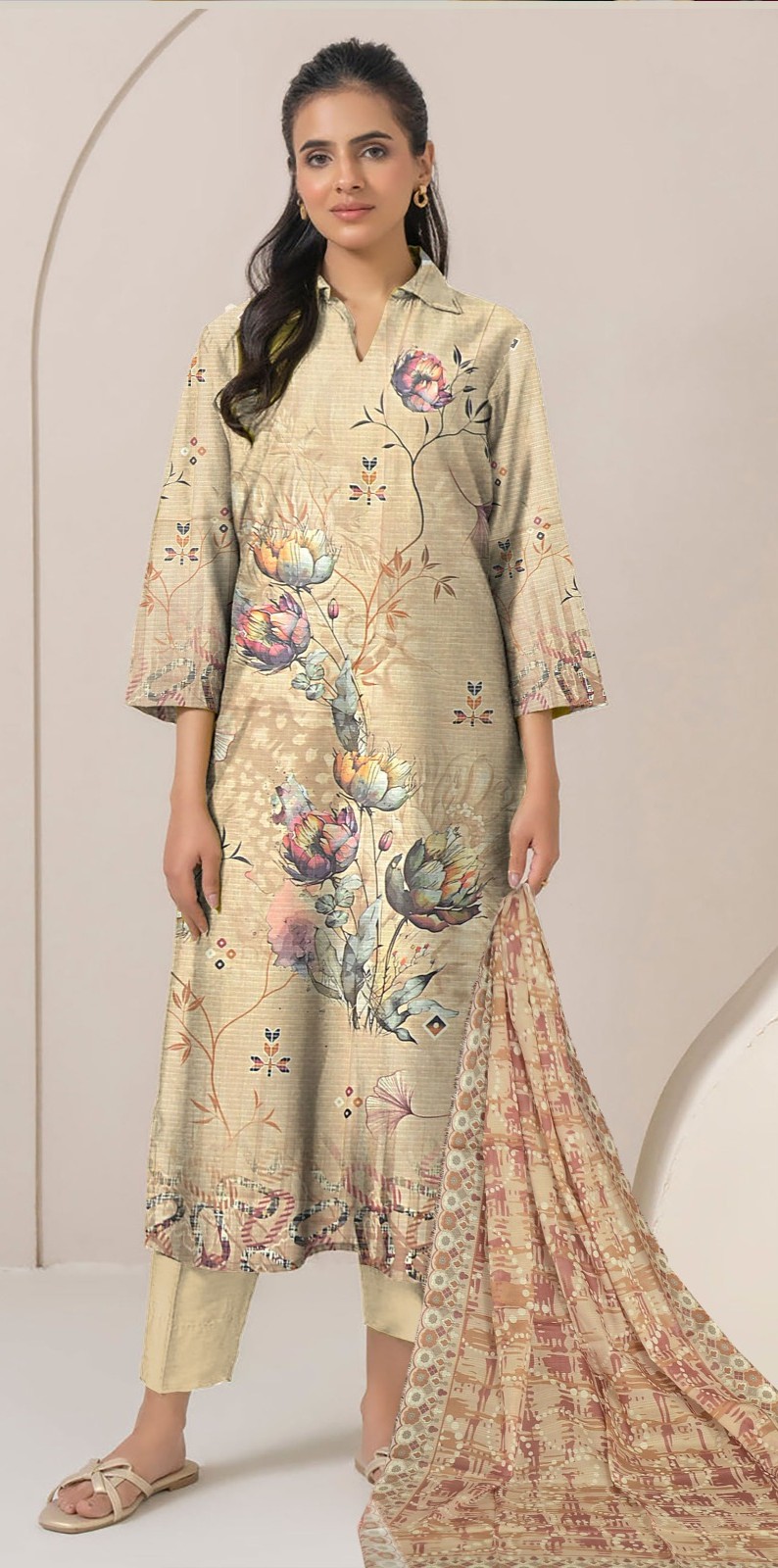 Heer Designer Bana Dora 3PC Printed Lawn Suit – Wholesale Lawn Collection