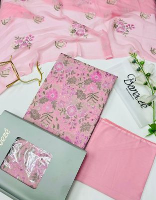 Bareeze Luxury Embroidered Lawn 3PC Suit – Wholesale Clearance at Shahbaz Fabric Store