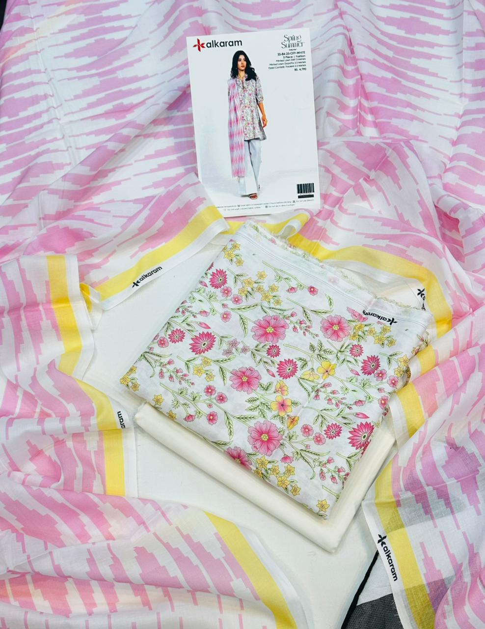 Alkaram Digital Printed 3PC wholesale Lawn Suits