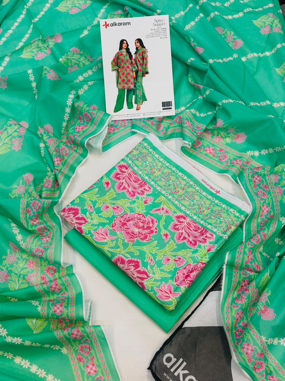 Alkaram Digital Printed 3PC wholesale Lawn Suits