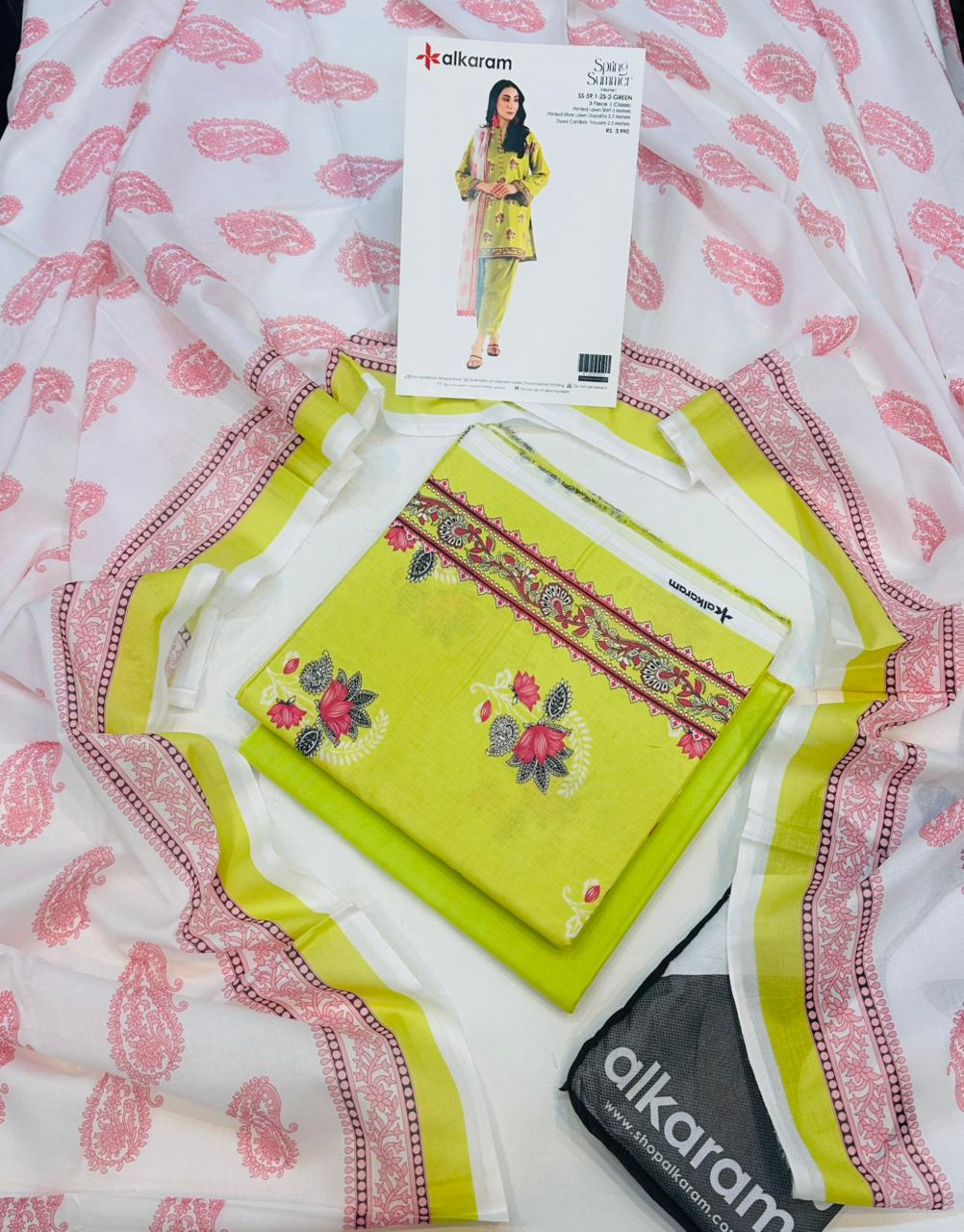 Alkaram Digital Printed 3PC wholesale Lawn Suits