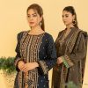 RANGREZA Khaddar 3PC Suit – Airjet winter fabric with shirt, dupatta, and trouser by Allhamdullah, at Shahbaz Fabric Store.