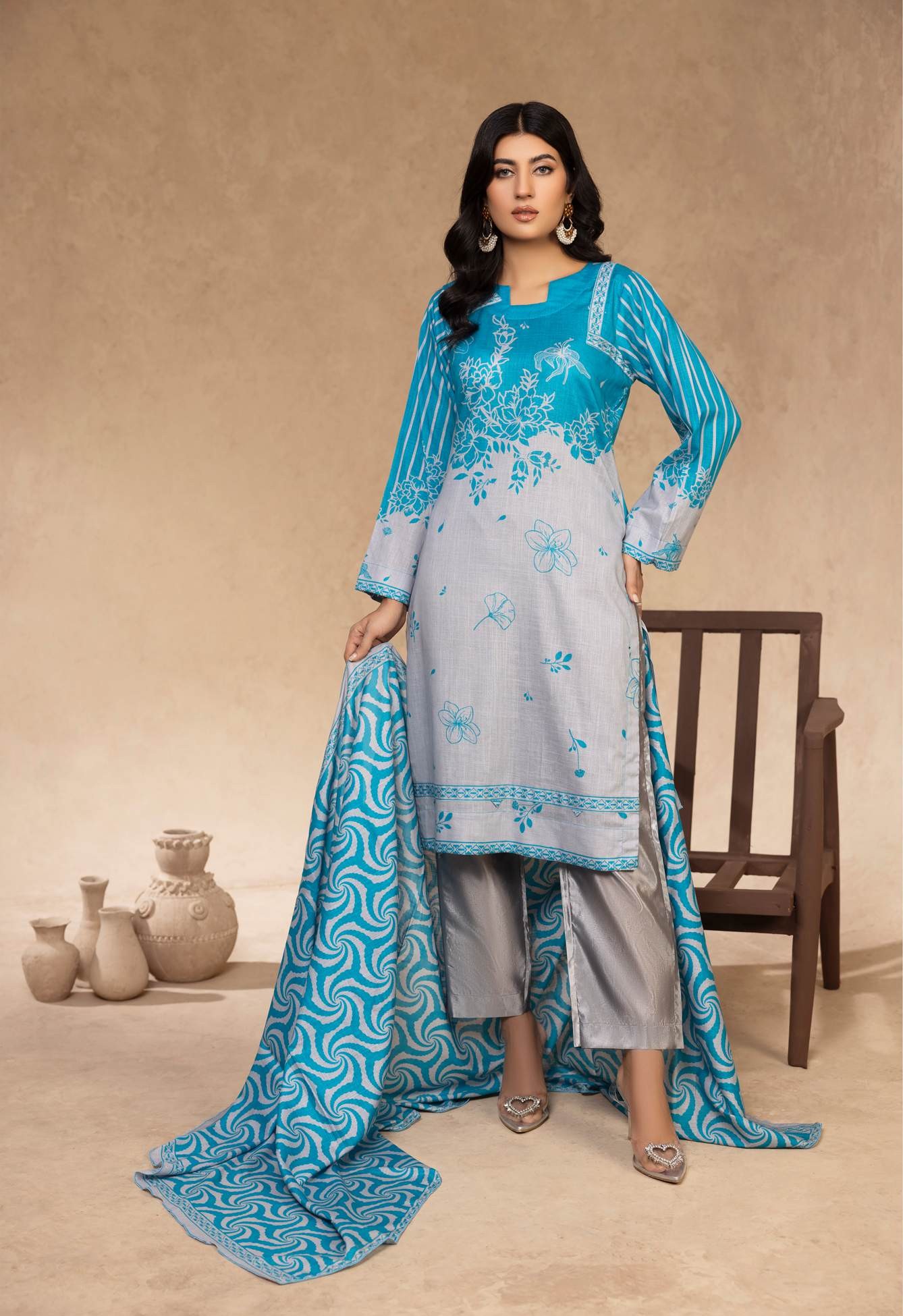 Flora Printed lawn 3PC Wholesale Suits | Premium Airjet Collection