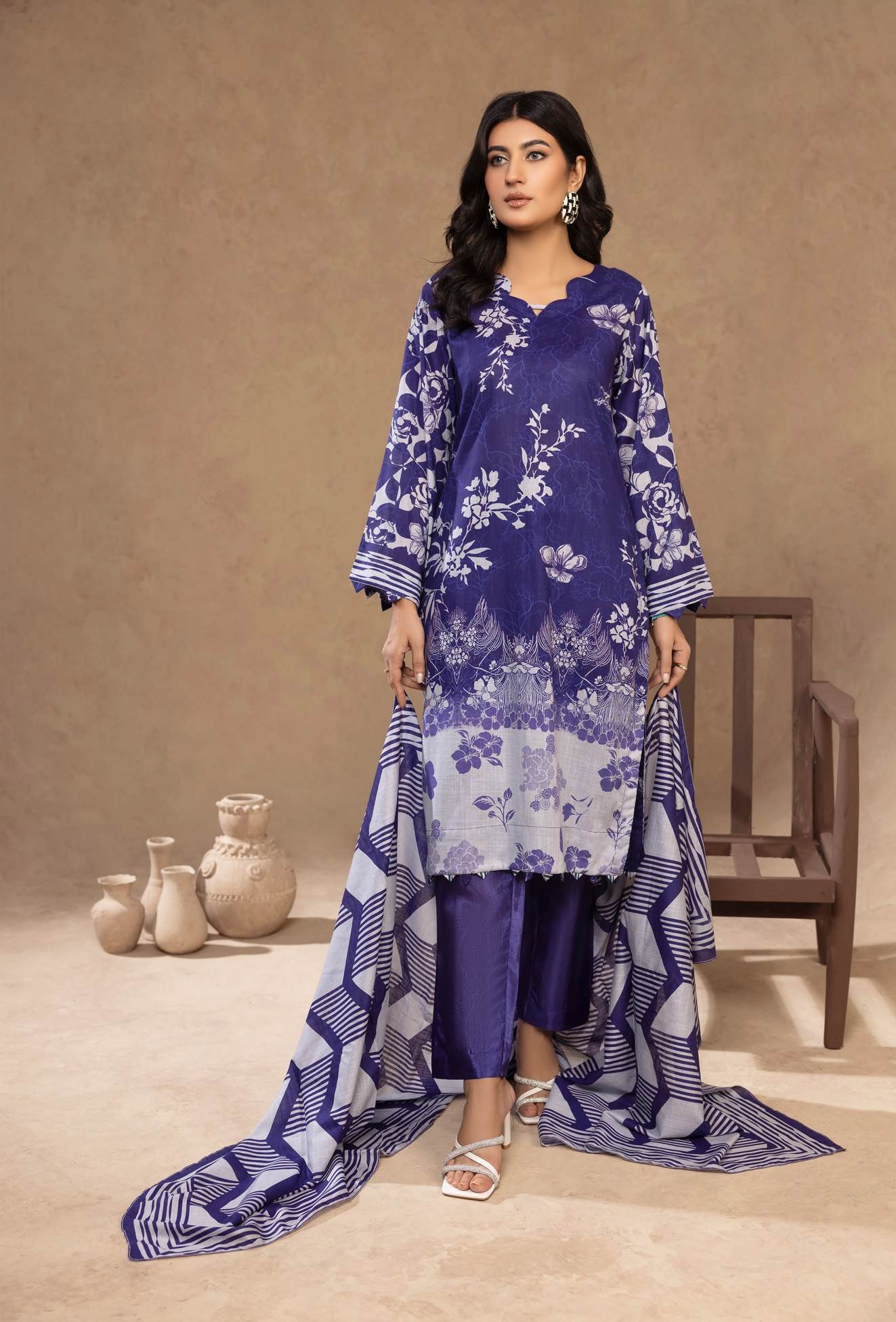Flora Printed lawn 3PC Wholesale Suits | Premium Airjet Collection