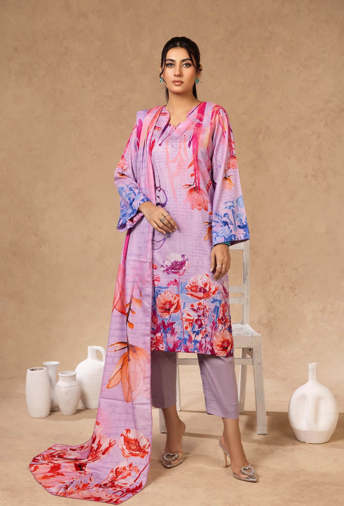 Flora Printed lawn 3PC Wholesale Suits | Premium Airjet Collection
