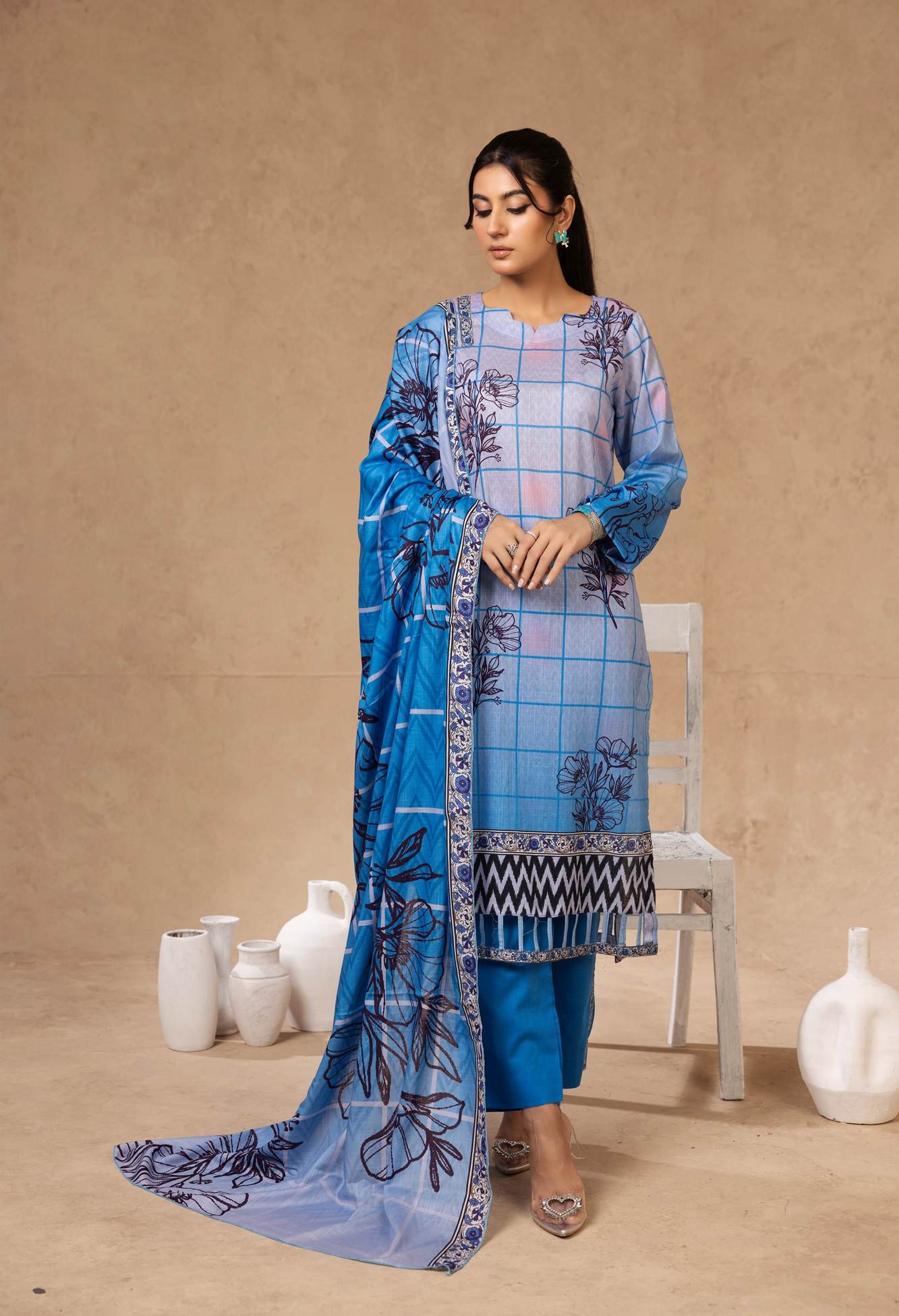 Flora Printed lawn 3PC Wholesale Suits | Premium Airjet Collection