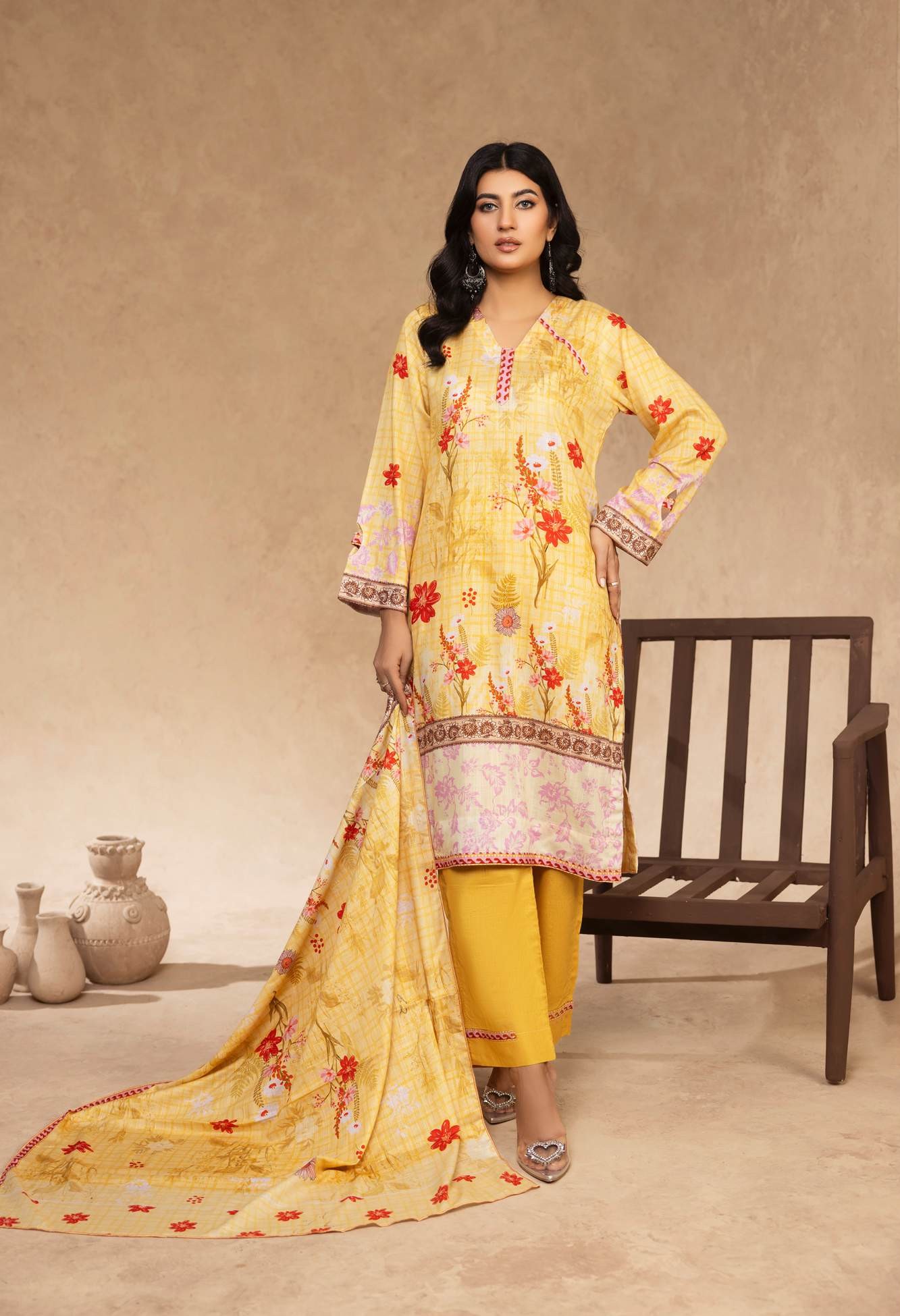 Flora Printed lawn 3PC Wholesale Suits | Premium Airjet Collection