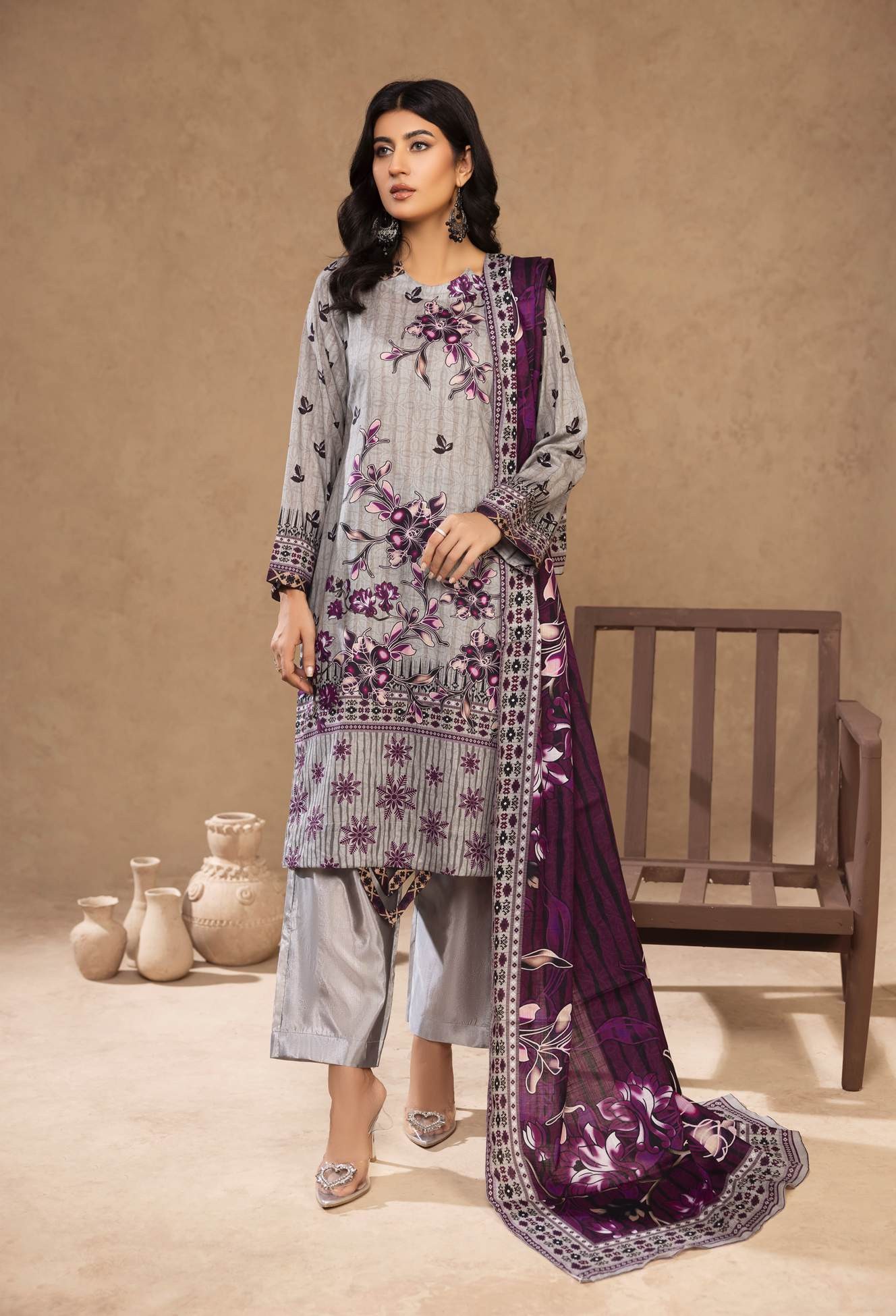 Flora Printed lawn 3PC Wholesale Suits | Premium Airjet Collection
