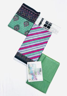 Gul Ahmed gold printed 3PC unstitched Khaddar suit for winter – wholesale at Shahbaz Fabric Store