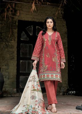 Desire by Motifz Unstitched 3PC Printed Airjet Lawn Suit with Voil Dupatta and Dyed Trouser – Pakistani Summer Collection
