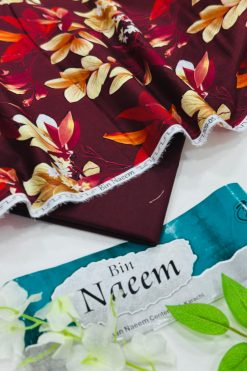 Bin Naeem Allover 2PC Lawn Suit with Digital Printed Shirt and Dyed Trouser – Unstitched Summer Collection Pakistan