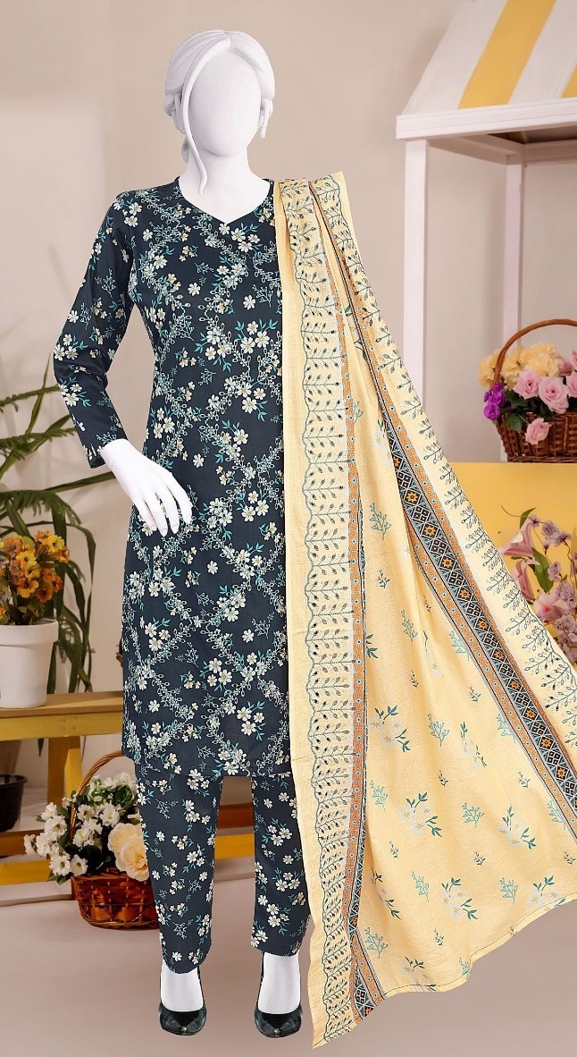 Sun Shine embroidered boring daman lawn suit with cutwork dupatta and plain trouser – wholesale collection Pakistan