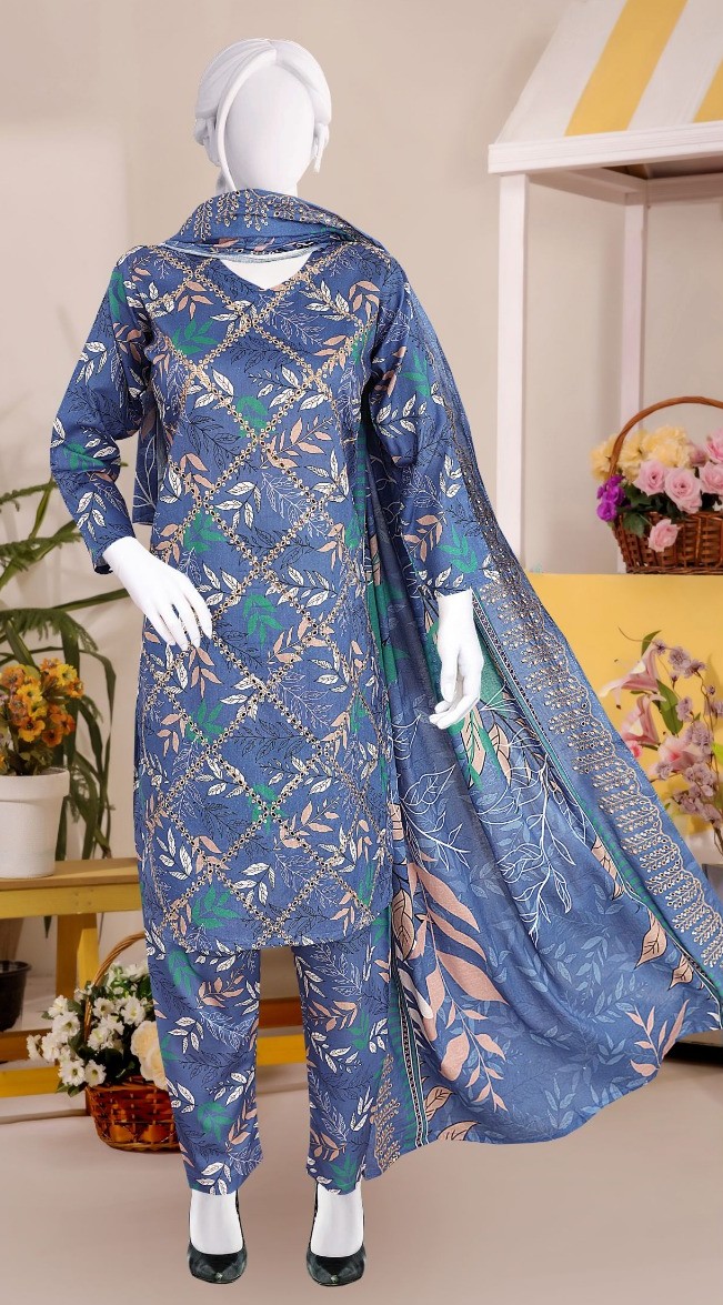 Sun Shine embroidered boring daman lawn suit with cutwork dupatta and plain trouser – wholesale collection Pakistan