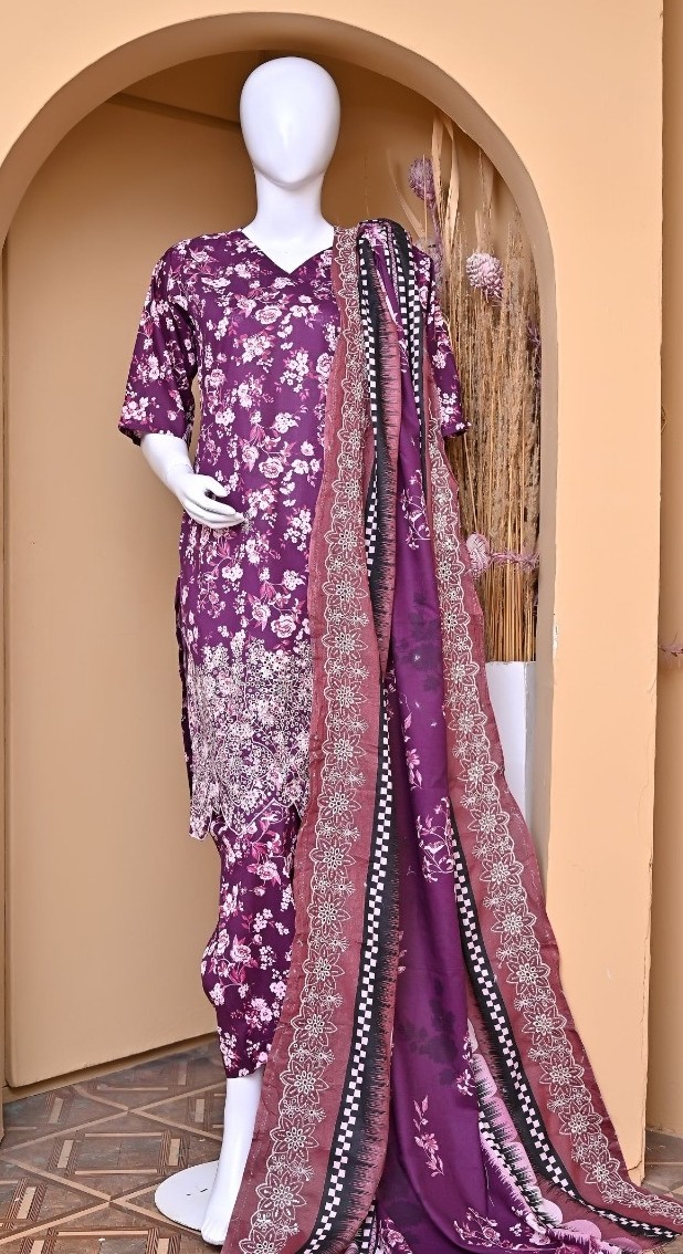 Sun Shine embroidered boring daman lawn suit with cutwork dupatta and plain trouser – wholesale collection Pakistan