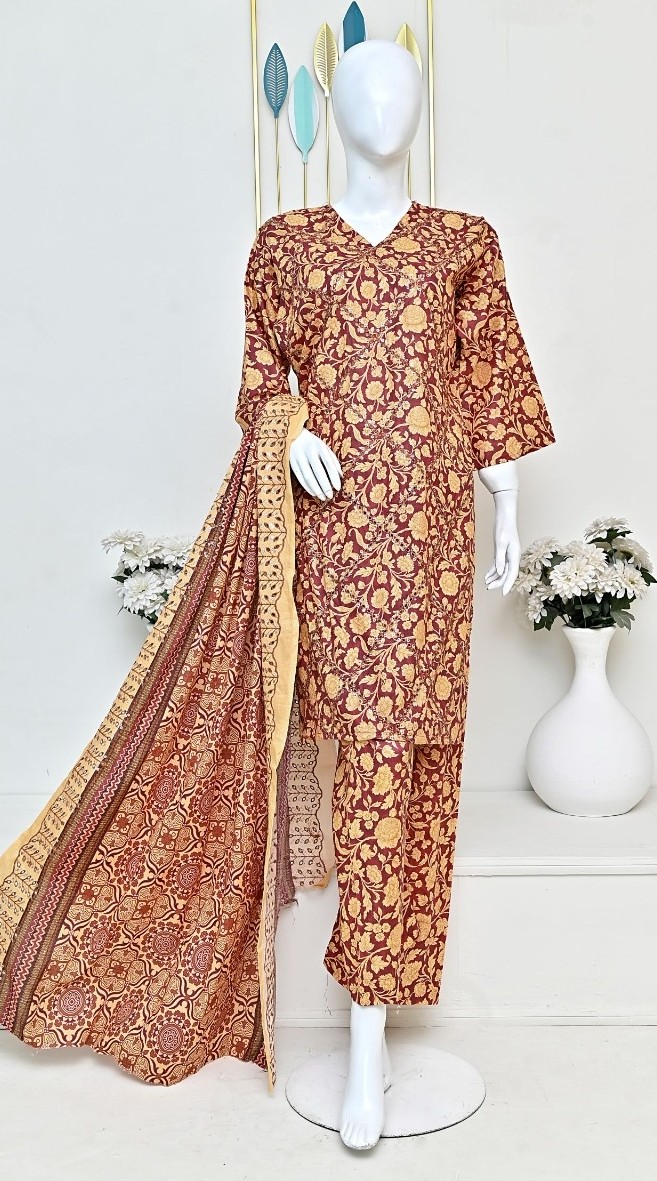 Sun Shine embroidered boring daman lawn suit with cutwork dupatta and plain trouser – wholesale collection Pakistan
