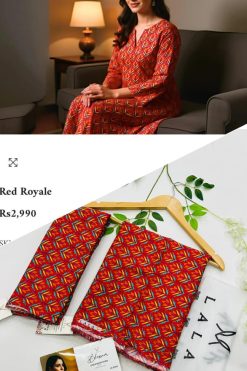 Blossom by Lala Linen Bana Dora 2PC Unstitched Suits – Wholesale Winter Collection at Shahbaz Fabric Store