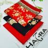 Hajra Viscose 3PC Unstitched Winter Suit – embroidered viscose shirt, plain trouser, and printed dupatta