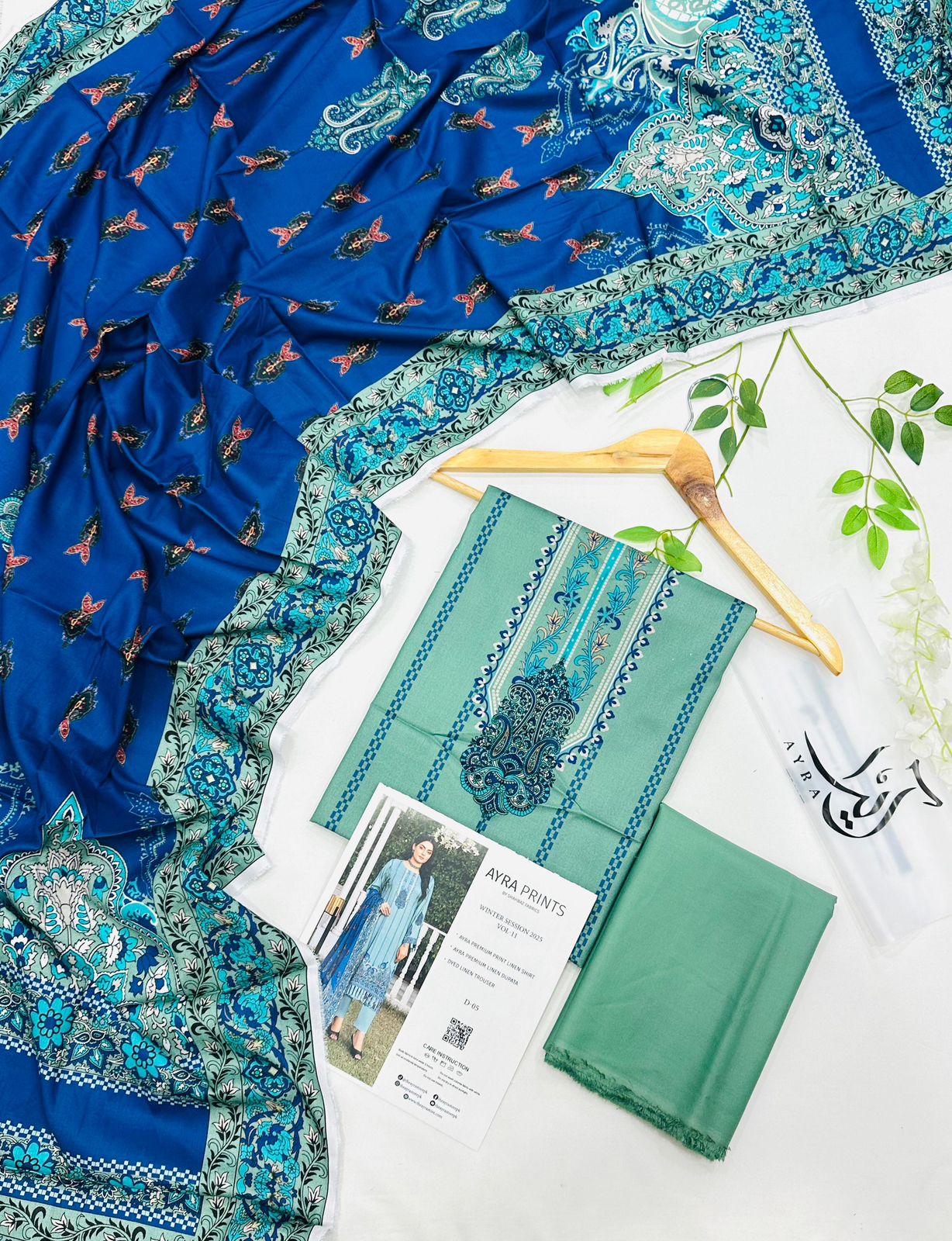 AYRA Prints by S.F Premium Linen 3 Piece Unstitched Suit Wholesale Price List Pakistan
