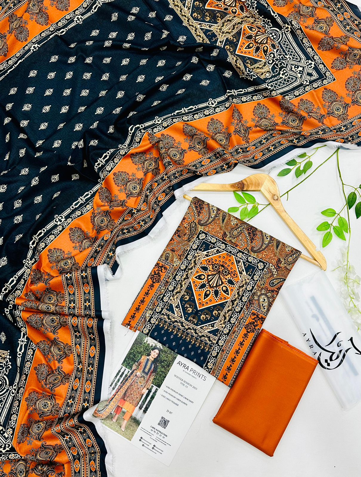 AYRA Prints by S.F Premium Linen 3 Piece Unstitched Suit Wholesale Price List Pakistan