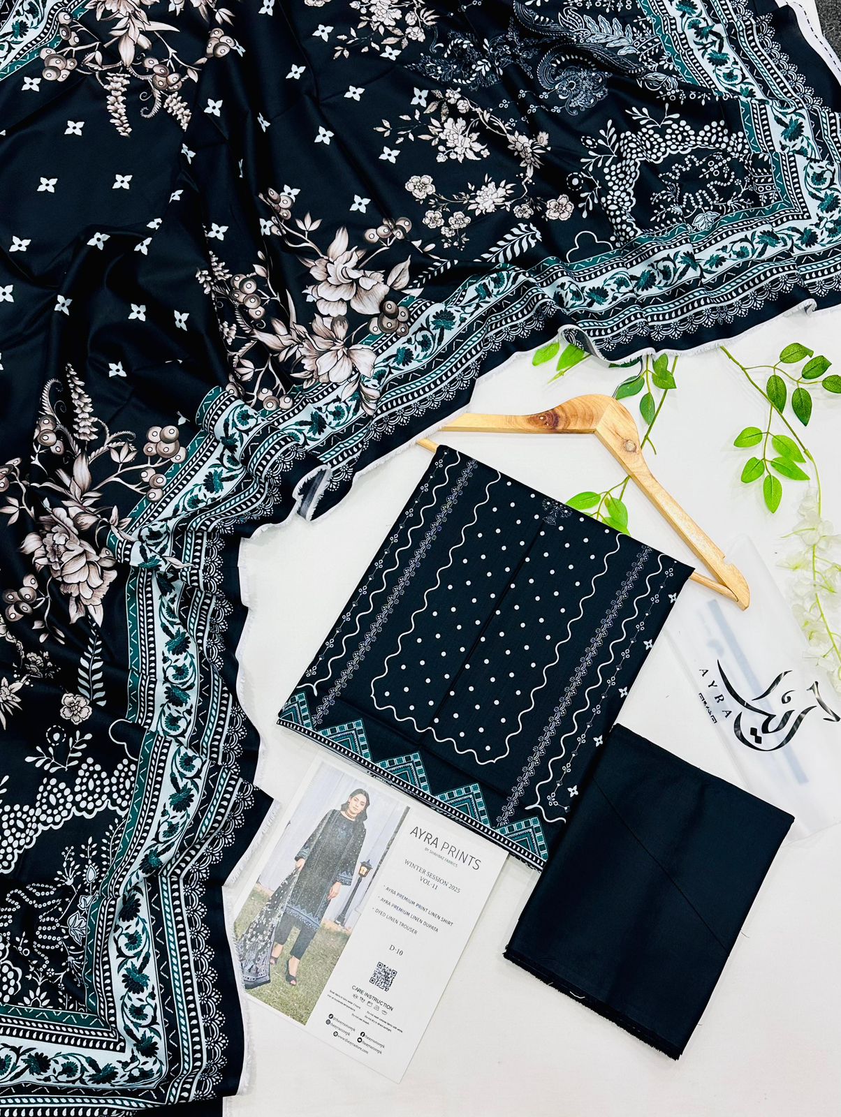 AYRA Prints by S.F Premium Linen 3 Piece Unstitched Suit Wholesale Price List Pakistan