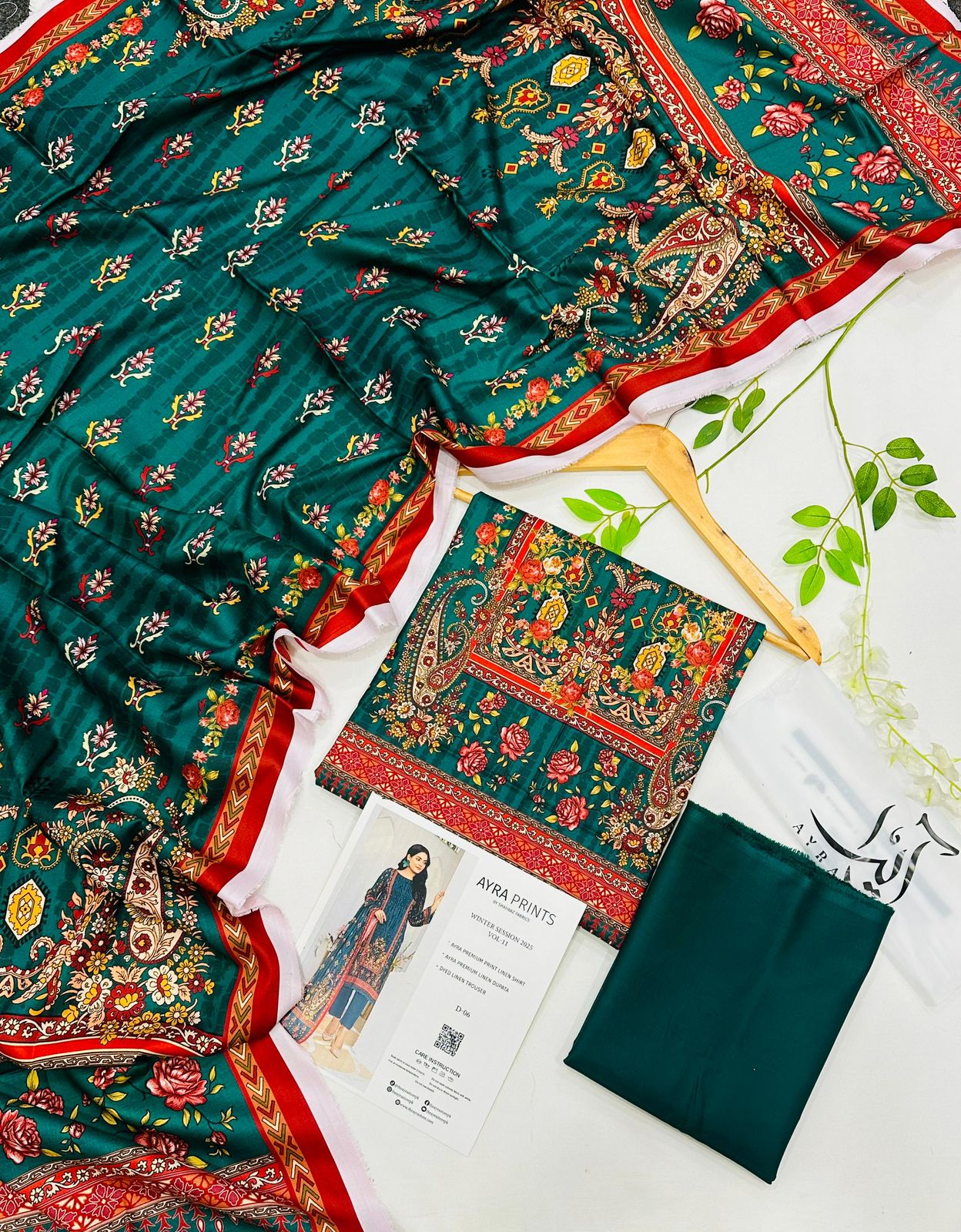 AYRA Prints by S.F Premium Linen 3 Piece Unstitched Suit Wholesale Price List Pakistan