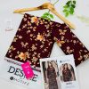 Desire by Motifz Cotton 2PC Unstitched Suit – Premium Summer Collection with Printed Shirt and Plain Cotton Trouser