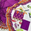 Gul Ahmed linen 3-piece unstitched suit with printed linen shirt, plain trouser and matching printed dupatta.