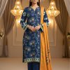 Zohra Motifz khaddar 3-piece unstitched winter suit with printed shirt, dyed trouser, and matching printed dupatta.