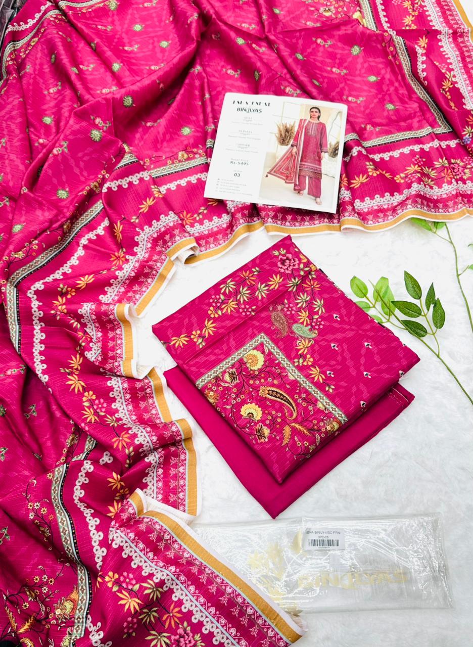 Esha–Eshal by Bin Ilyas Premium Viscose 3-Piece Suit – Product Card Image