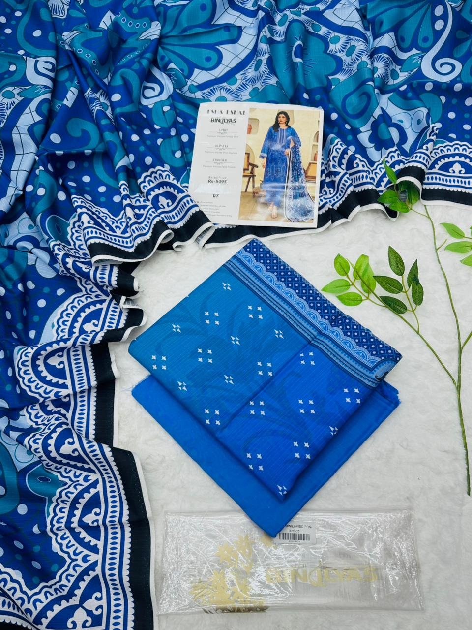 Esha–Eshal by Bin Ilyas Premium Viscose 3-Piece Suit – Product Card Image