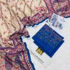 Musummrey premium linen elegant doria 3PC unstitched suit with shirt trouser and dupatta Pakistan