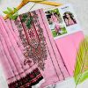 Hajra Lawn 3PC with Tarkashi Dupatta Unstitched Suit