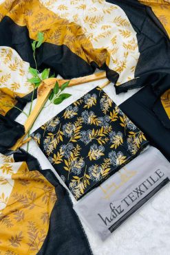 Al-Hafiz Textile Karachi Printed Lawn 3PC Unstitched Suit