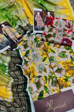 Noor e Azal Embroidered Lawn 3PC | Unstitched Suit