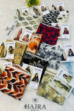 Hajra Exclusive Slub Lawn Doria 3PC Wholesale Suit