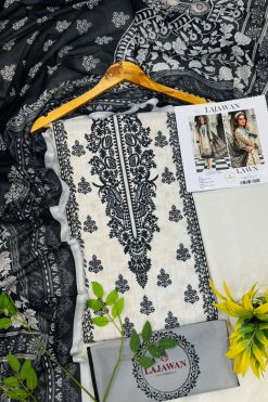 Lajwaan Print Lawn 2026 3PC – Wholesale Suit