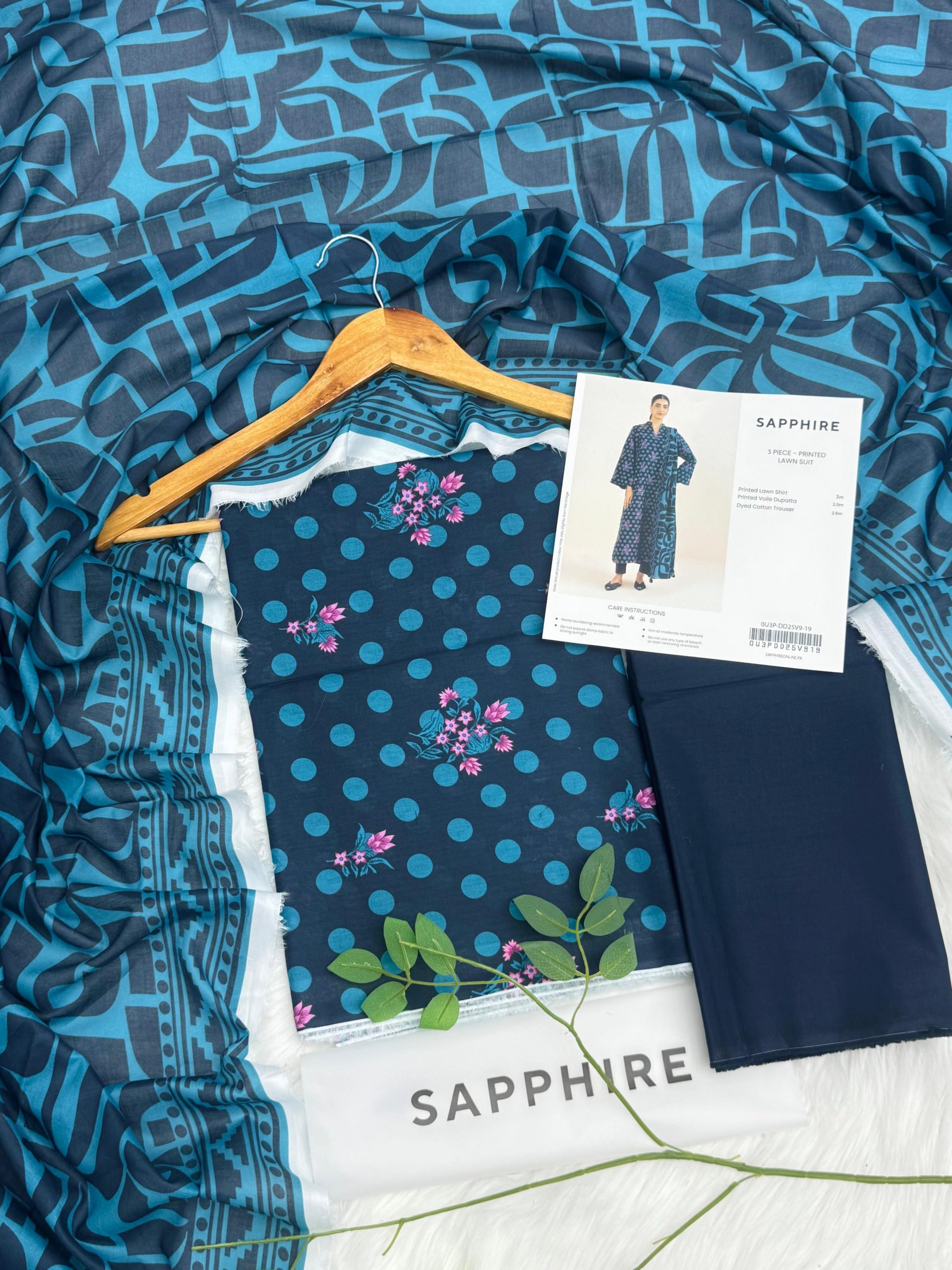 SAPPHIRE Premium Lawn 3PC Wholesale Suit