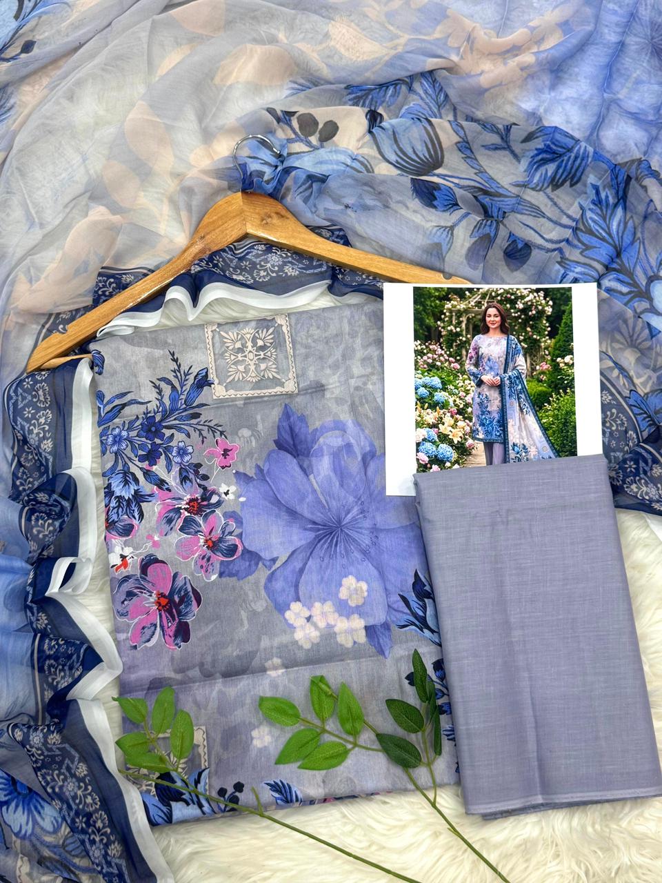 Sassi by Latif Arts Fine Lawn 3PC with Bambar Dupatta Wholesale Suit